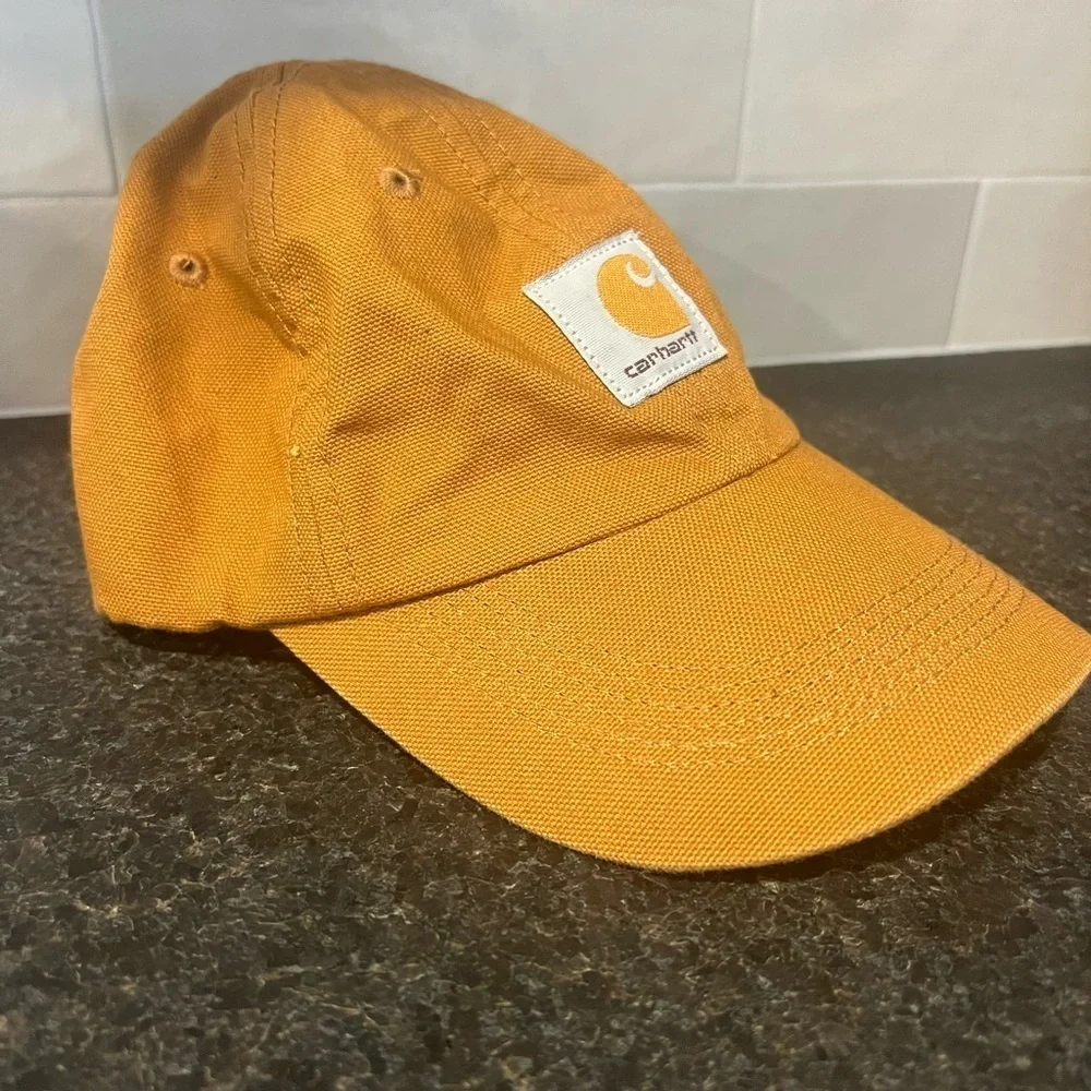 Carhartt Youth Baseball Hat Cap Tan Strapback 100% Cotton